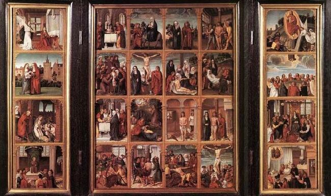 unknow artist Triptych with Scenes from the Life of Christ china oil painting image